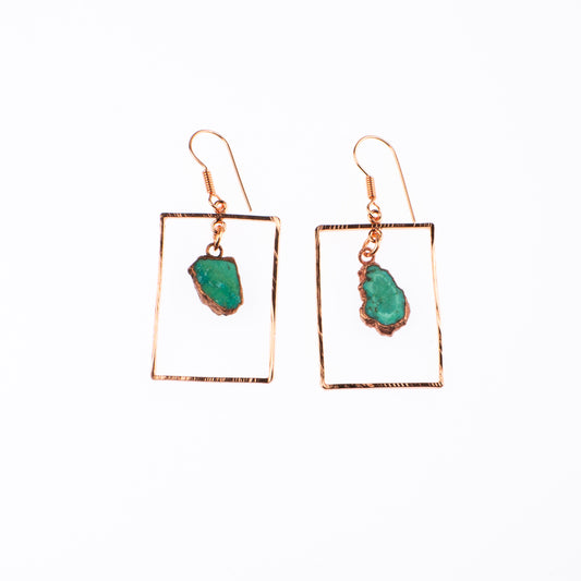 Turquoise Rectangle Earrings