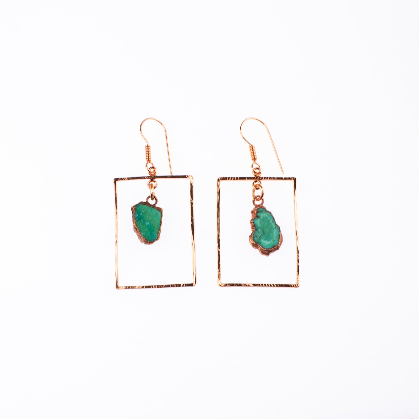 Turquoise Rectangle Earrings