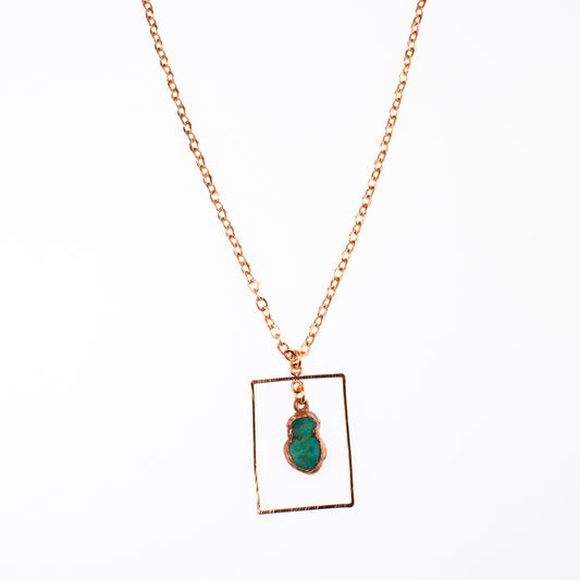 Turquoise Rectangle Necklace