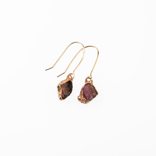 Large Red Garnet Short Dangly Earrings
