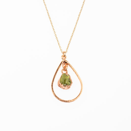 Green Garnet Drop Necklace