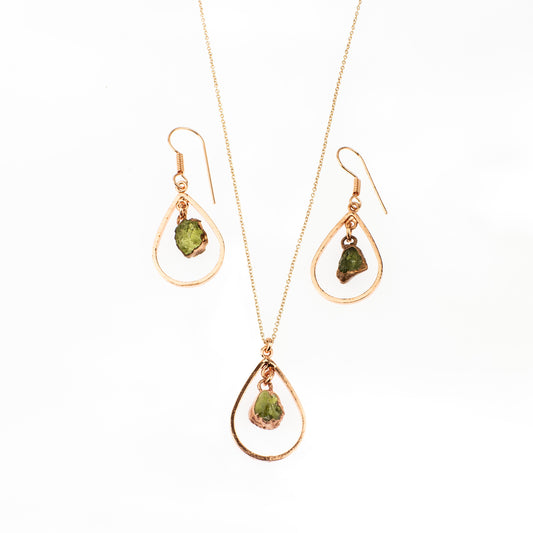 Green Garnet Drop Set
