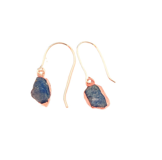 Large Sapphire Short Dangly Earrings