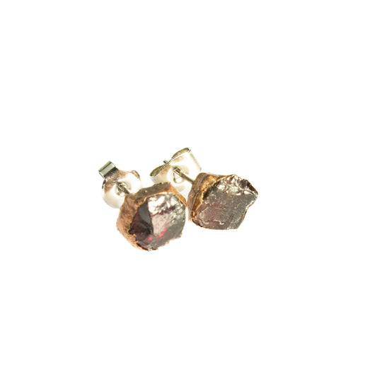 Large Red Garnet Studs
