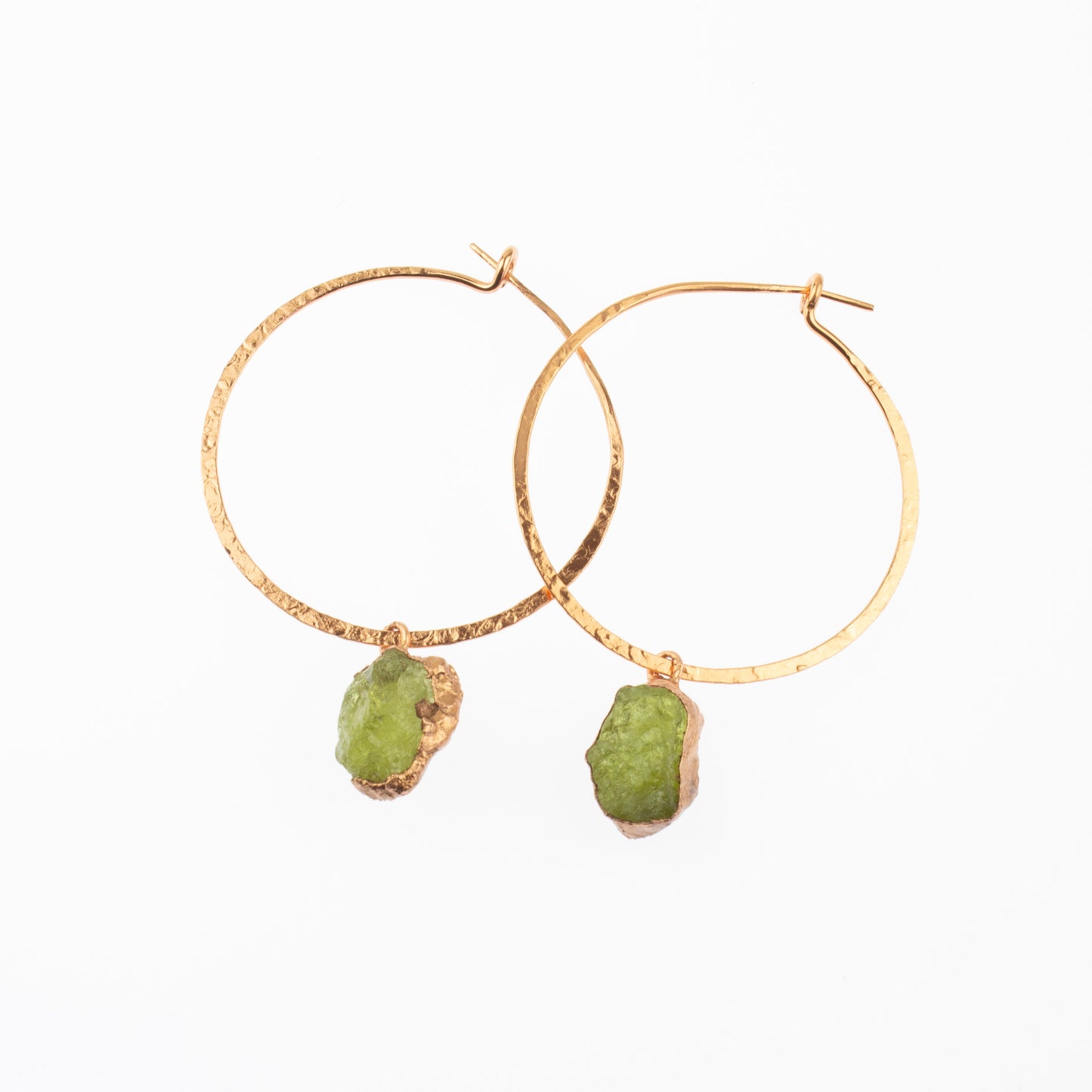 Large Green Garnet Hoops