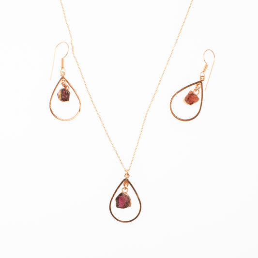 Red Garnet Drop Set