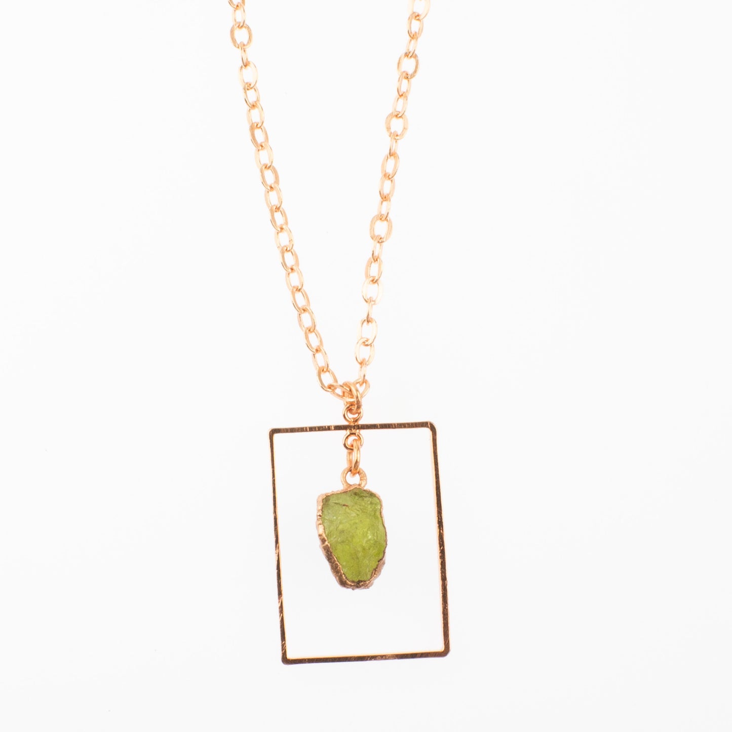 Green Garnet Rectangle Set