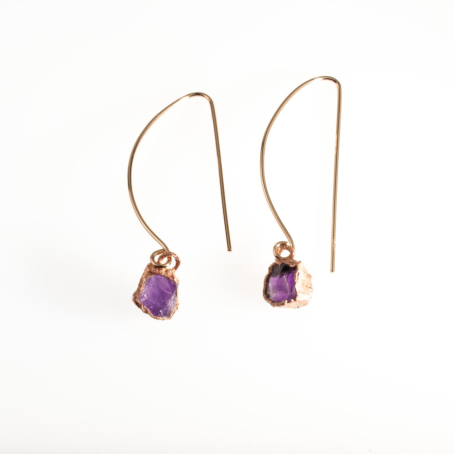Small Birthstone Long Dangly Earrings