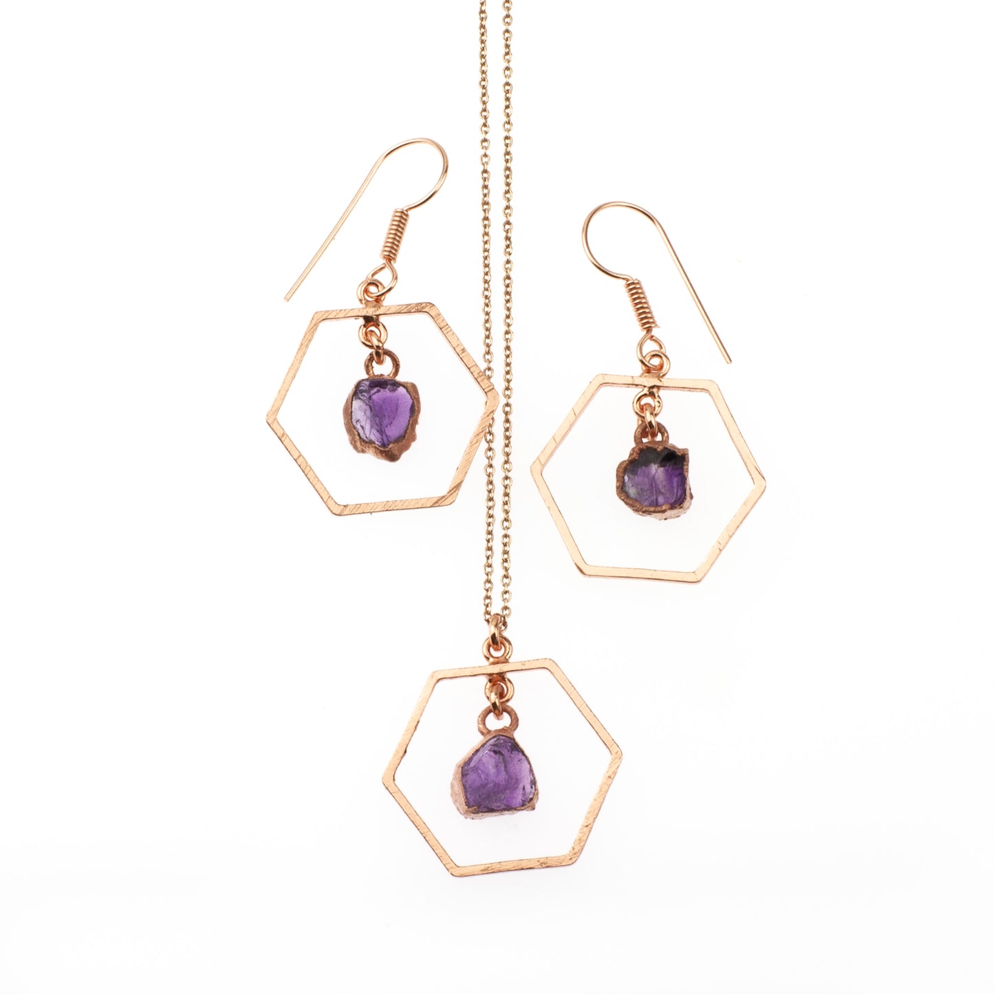 Amethyst Hexagon Set