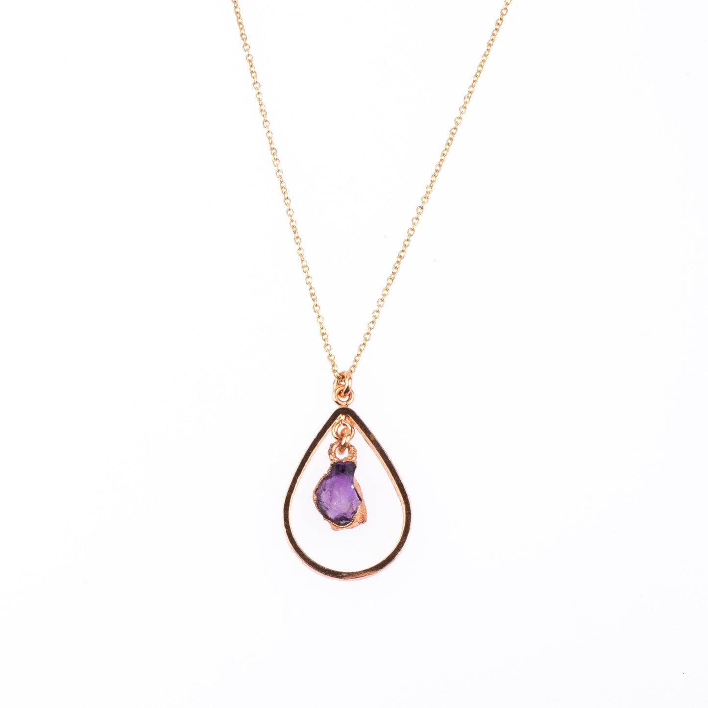 Amethyst Drop Necklace