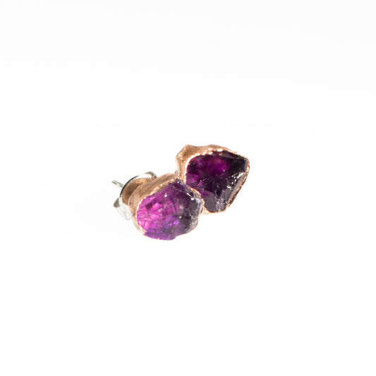 Large Amethyst Studs