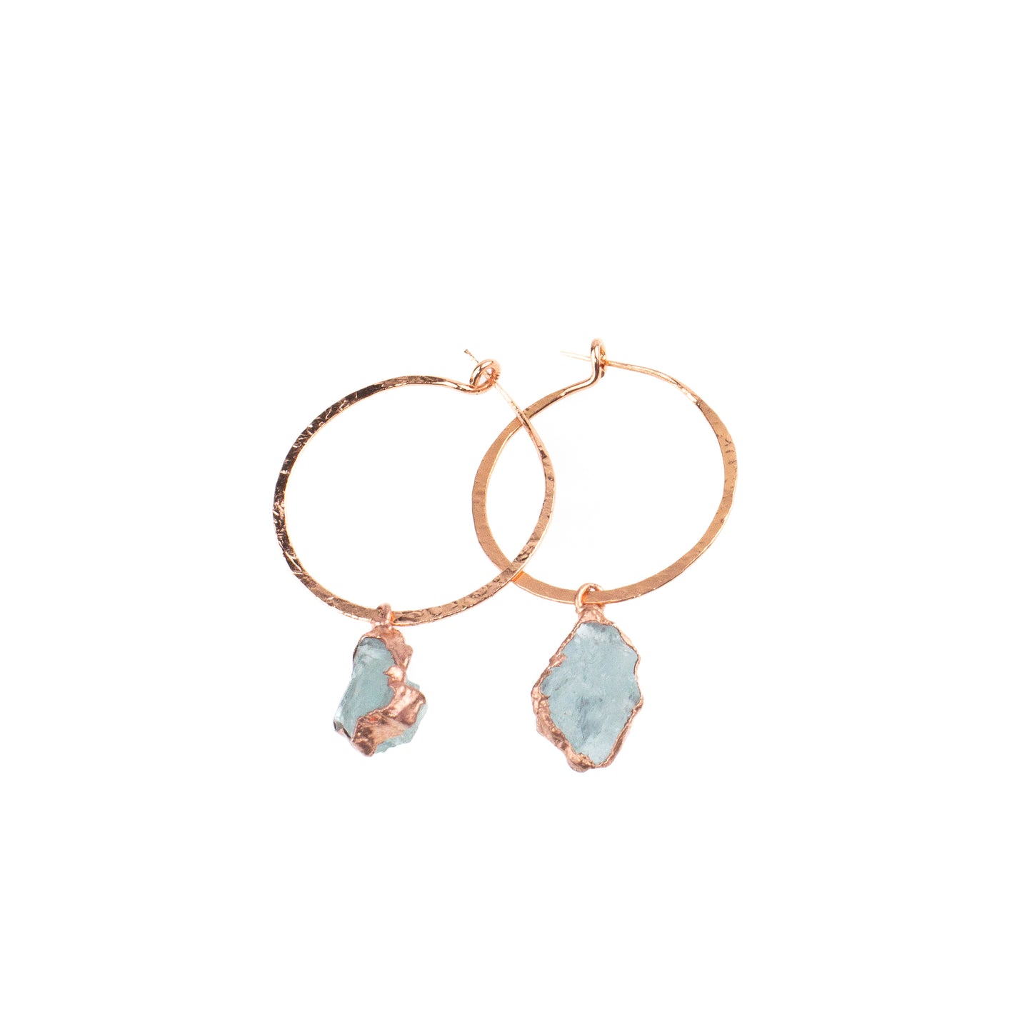 Medium Aquamarine Hoops