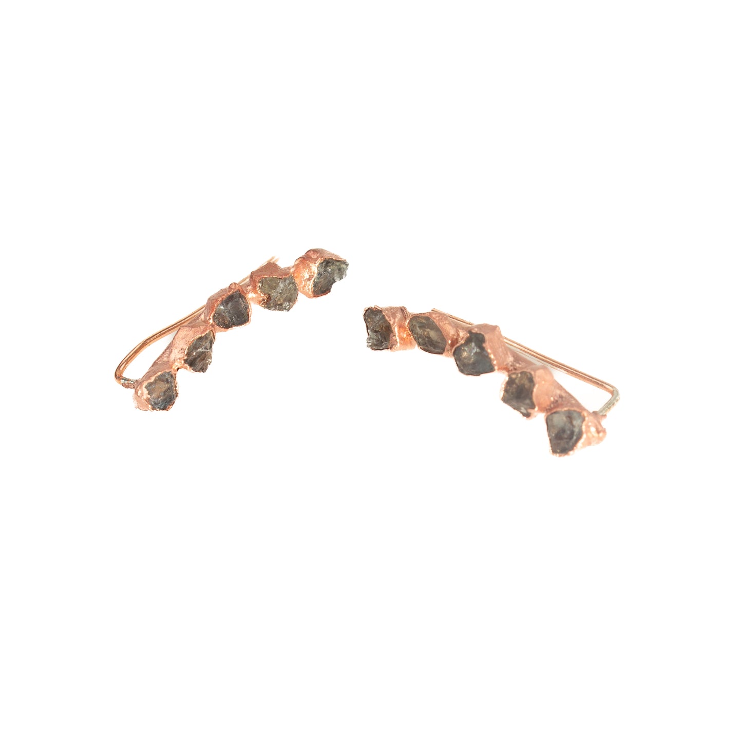 Birthstone Ear Climber Studs