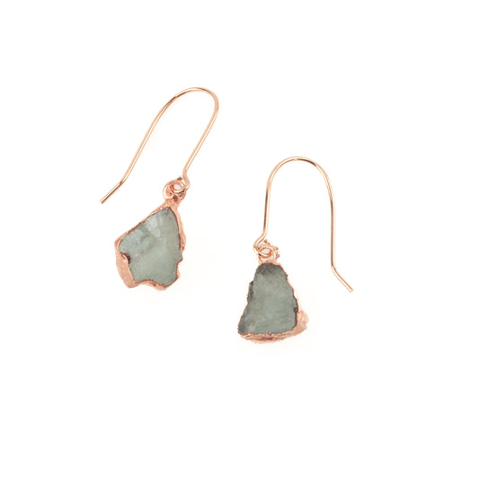 Large Aquamarine Short Dangly Earrings