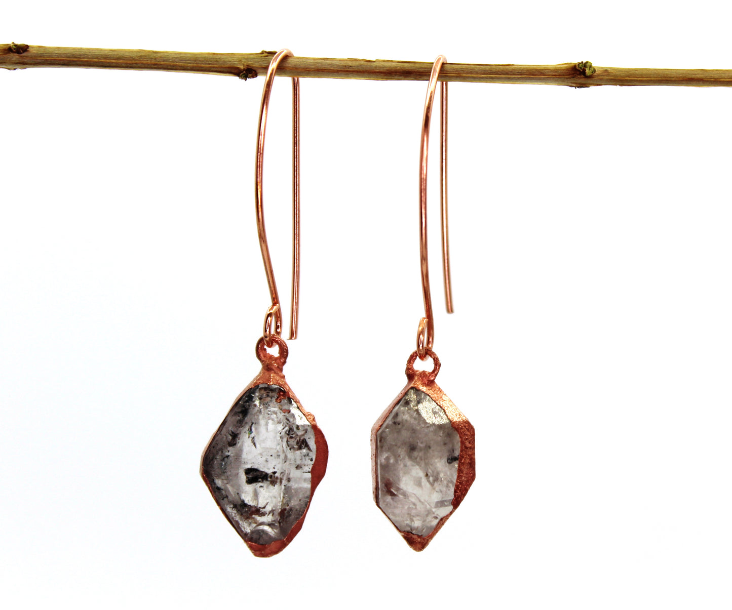 Large Birthstone Long Dangly Earrings