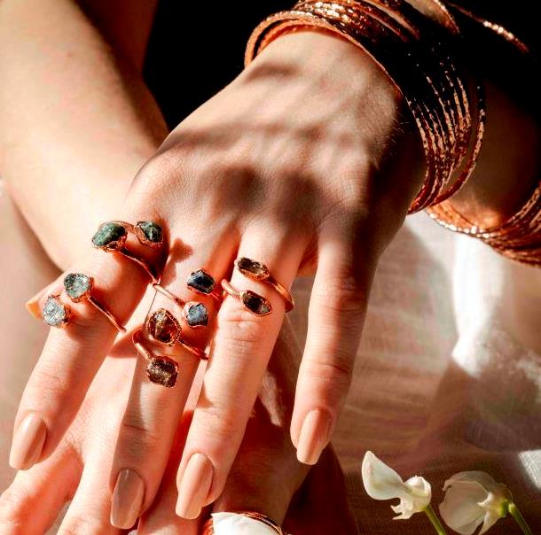 Small Birthstone Open Ring