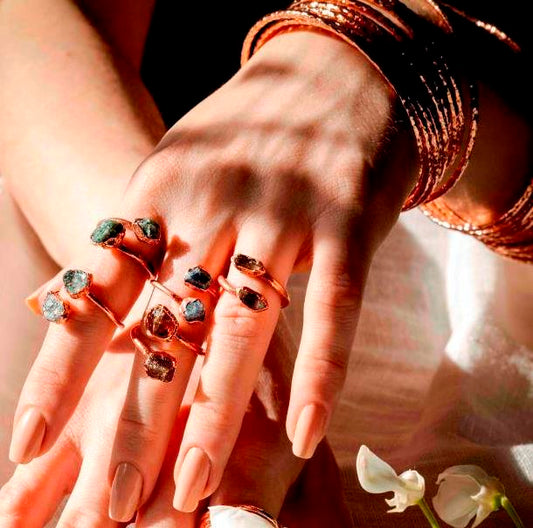 Small Birthstone Open Ring