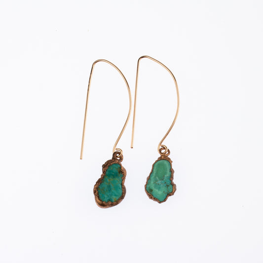 Large Turquoise Long Dangly Earrings