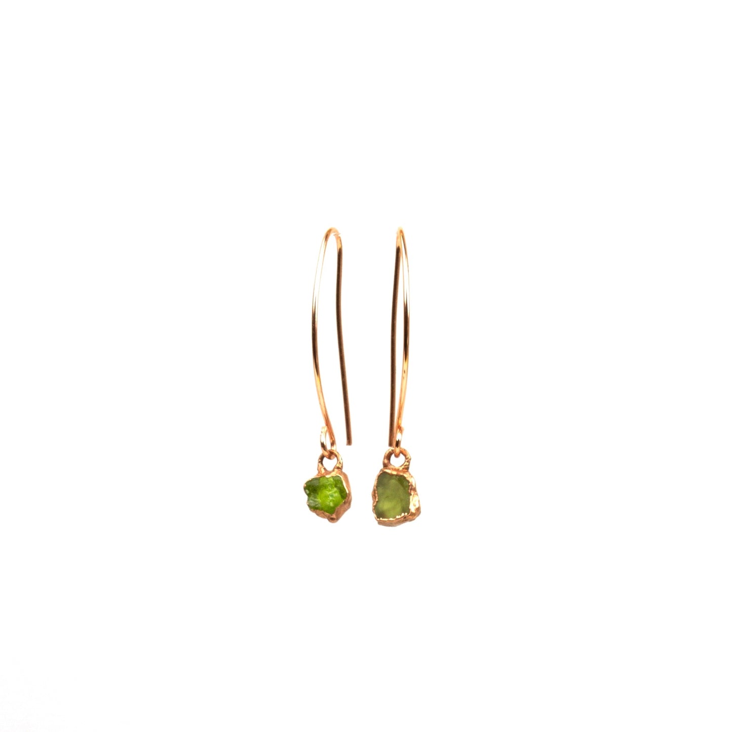 Small Birthstone Long Dangly Earrings