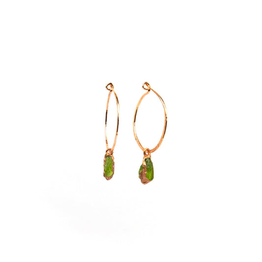 Medium Peridot Hoops