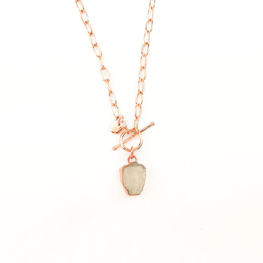 Large Moonstone Toggle Clasp Necklace