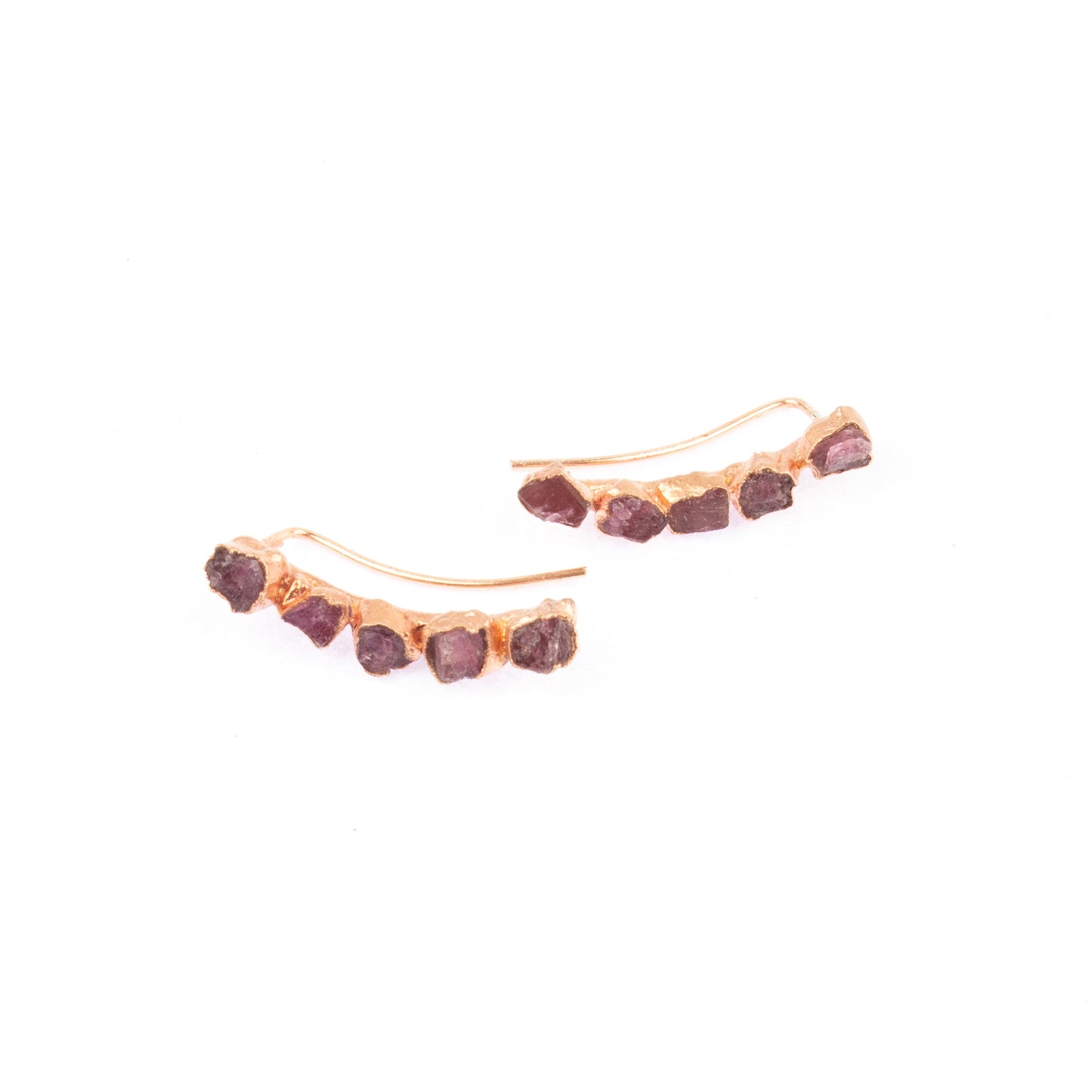 Birthstone Ear Climber Studs