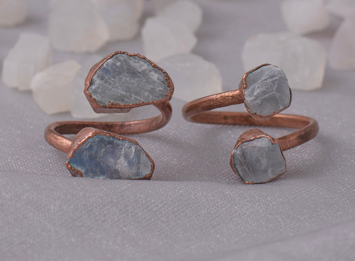 Large Birthstone Open Ring