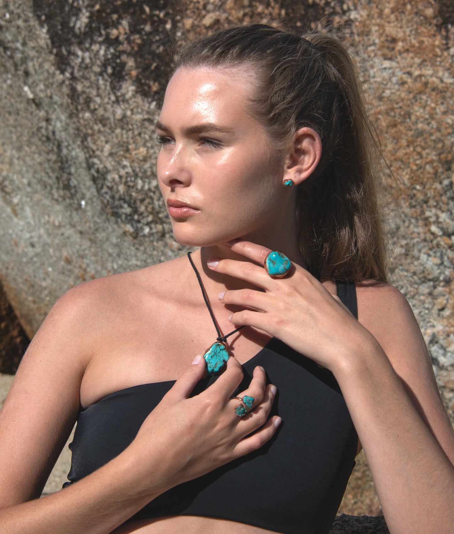 X Large Turquoise Pendant
