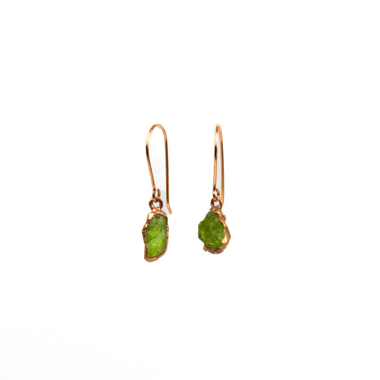 Large Peridot Short Dangly Earrings