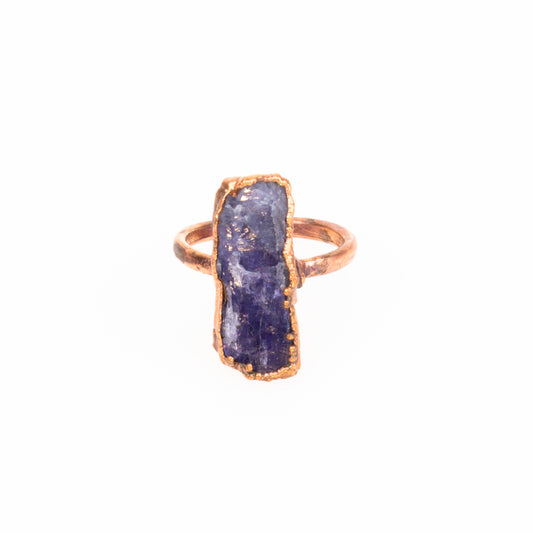 X Large Tanzanite Ring, Vertical