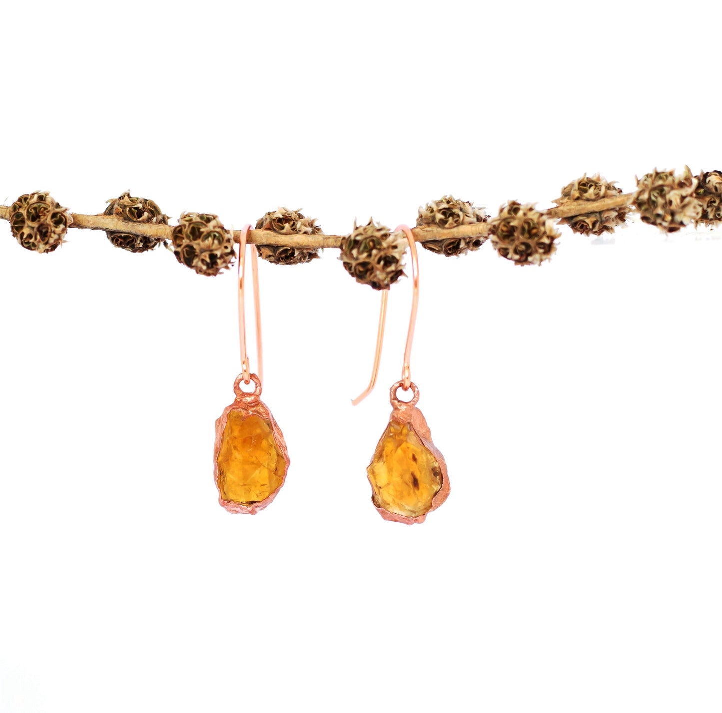 Large Birthstone Short Dangly Earrings