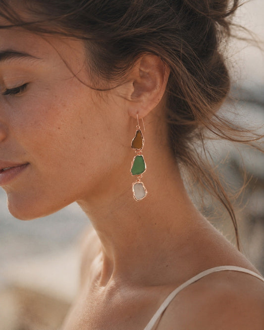 Sea Glas Drop Earrings