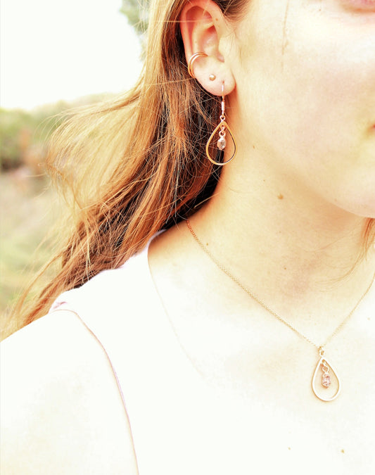 Herkimer Diamond Drop Necklace