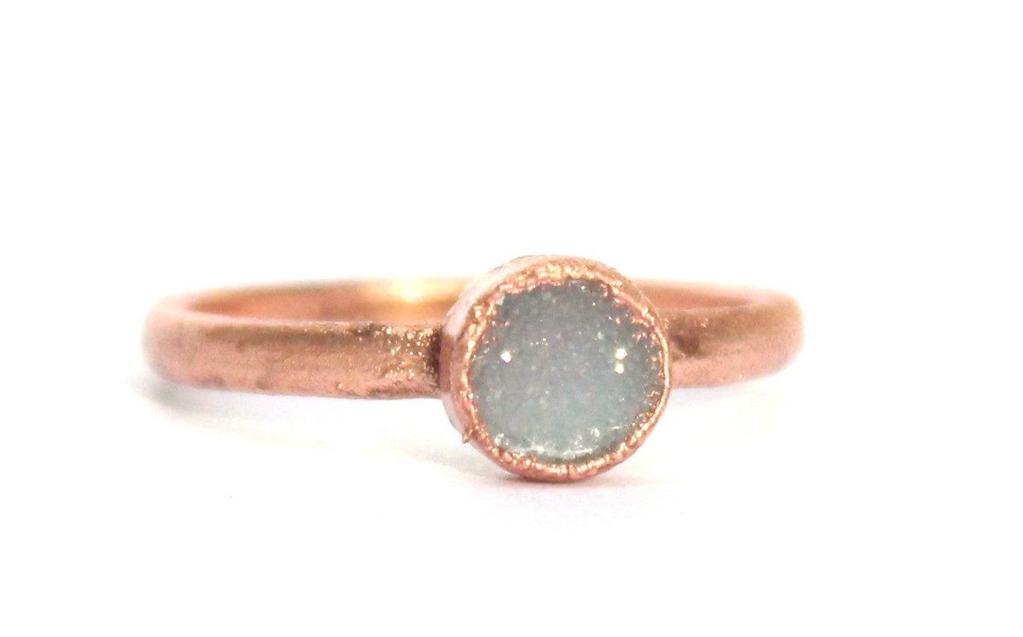 Little Druzy Solitaire Ring