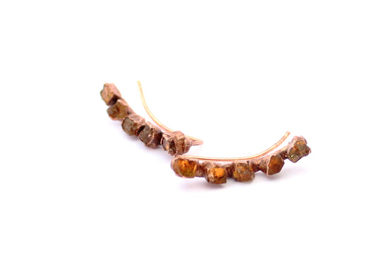 Citrine Ear Climber Studs