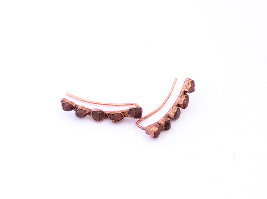 Ruby Ear Climber Studs