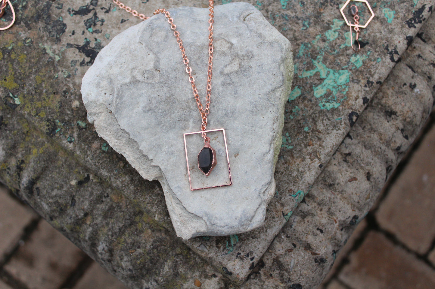 Herkimer Diamond Rectangle Necklace