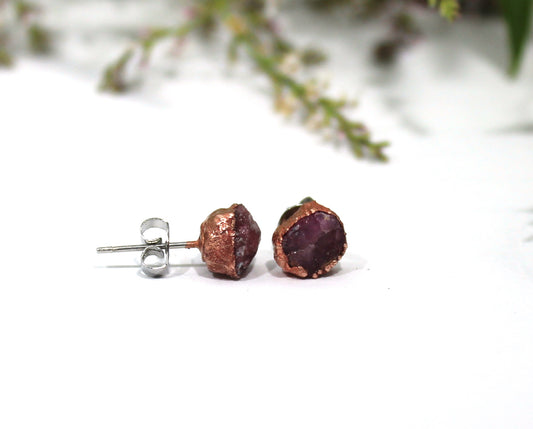 Large Ruby Studs