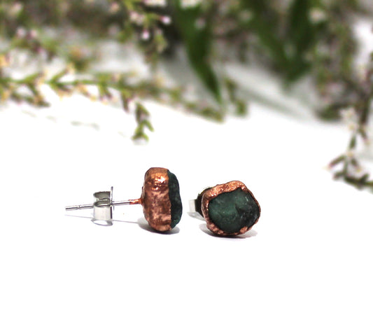Large Emerald Studs