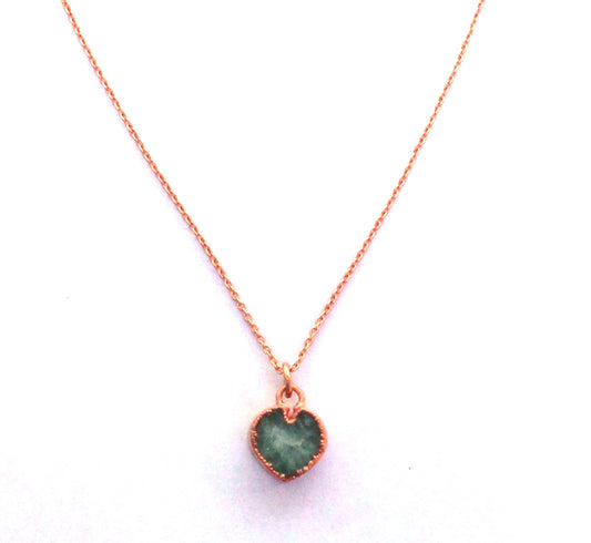 Small Amazonite Heart Pendant