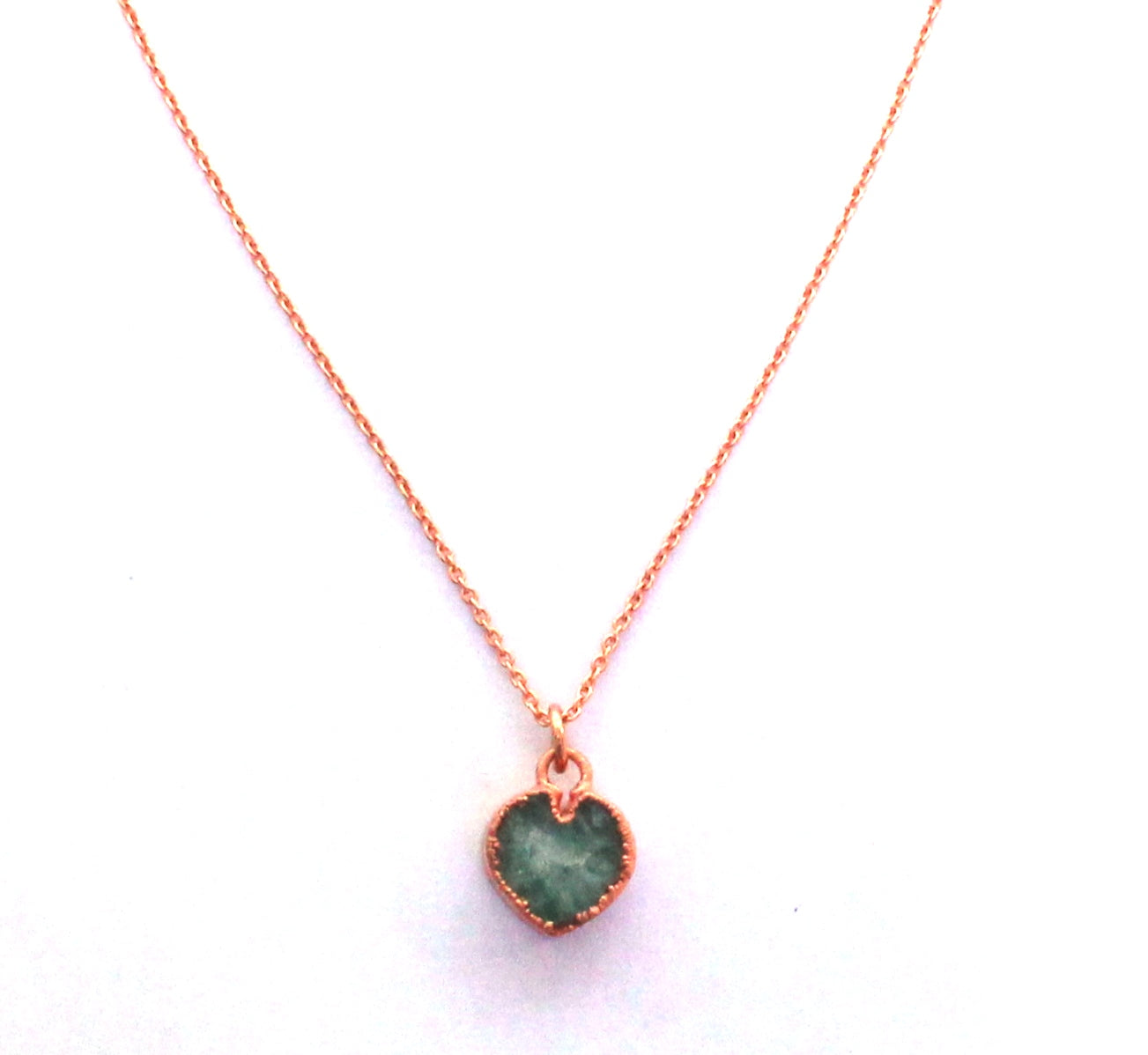 Small Amazonite Heart Pendant