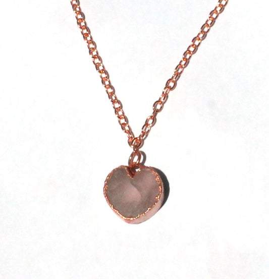 Large Rose Quartz Heart Pendant