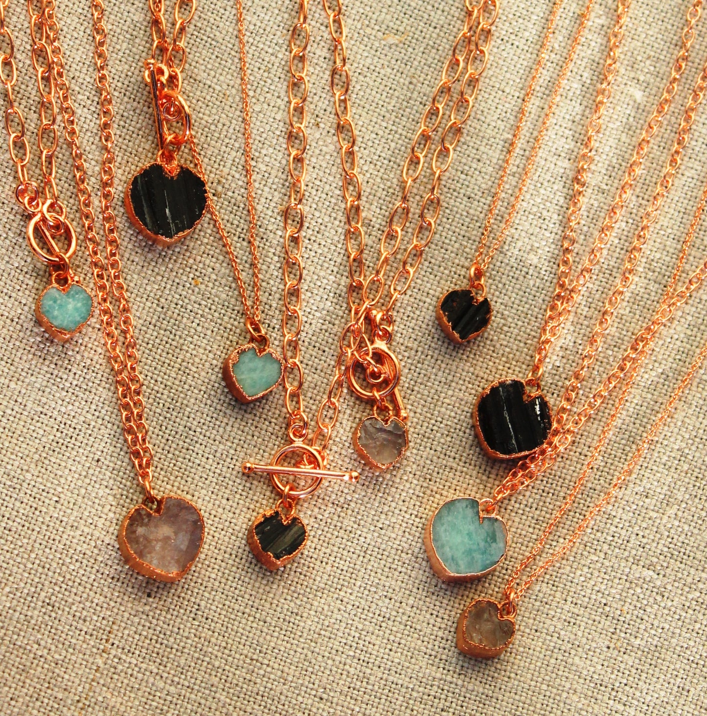 Small Amazonite Heart on Toggle Clasp Chain