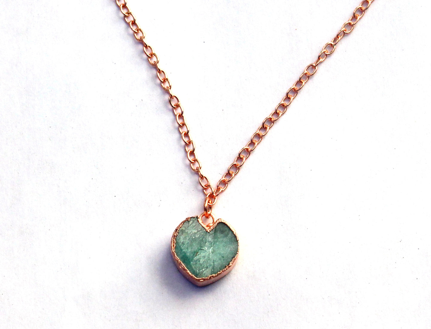Large Amazonite Heart Pendant