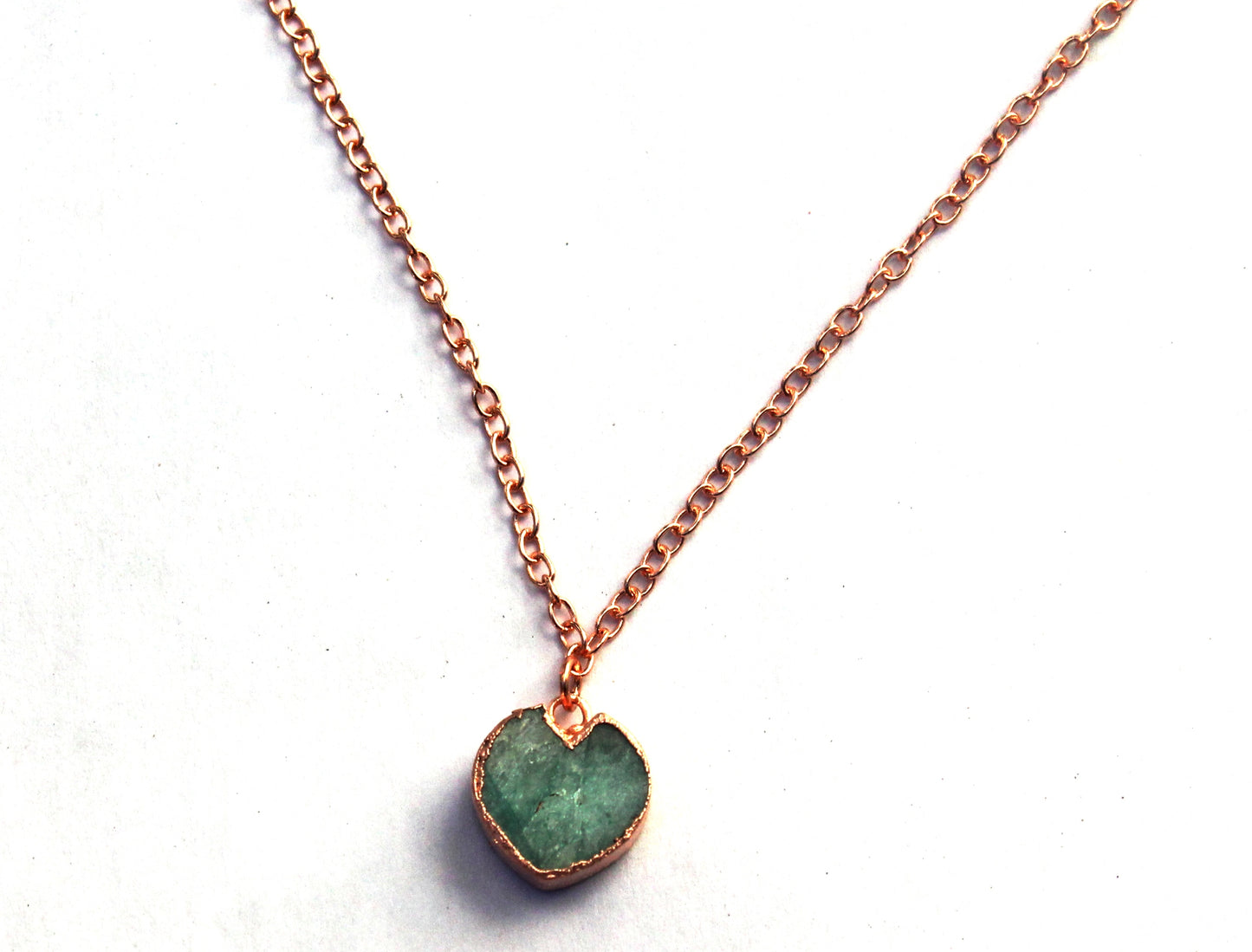 Large Amazonite Heart Pendant