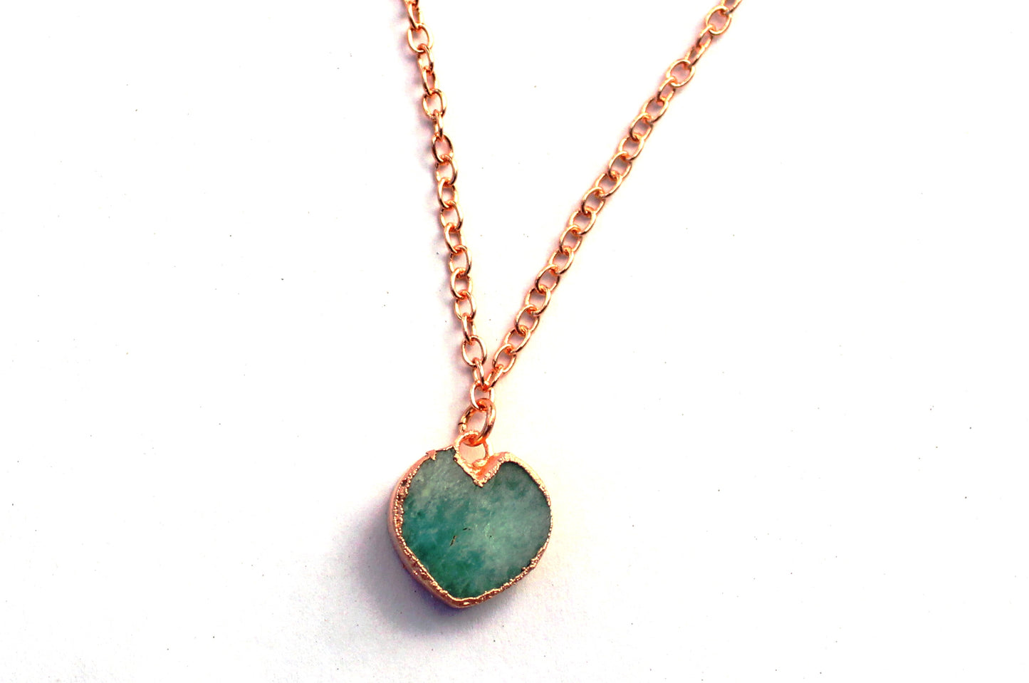 Large Amazonite Heart Pendant