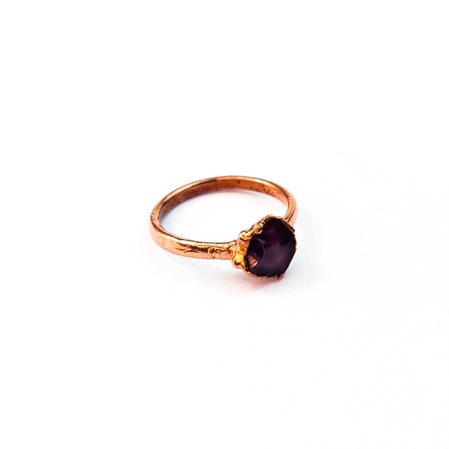 Small Amethyst Solitaire Ring