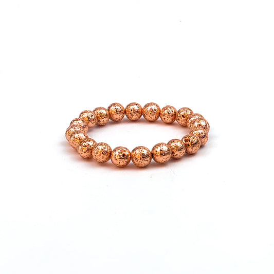 Round Lava Bead Bracelet