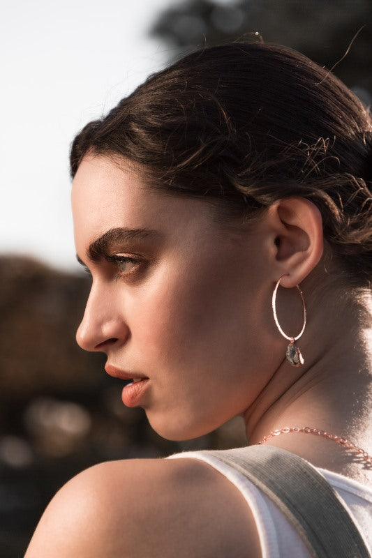 Gemstone Hoops