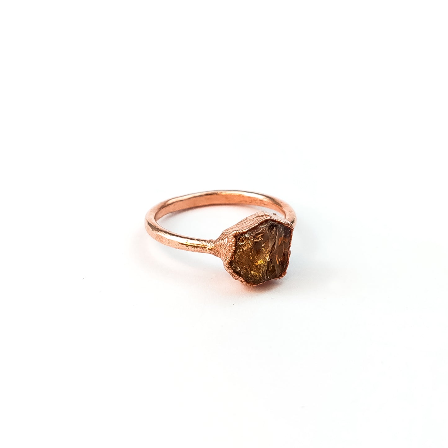 Small Citrine Solitaire Ring (November Birthstone)